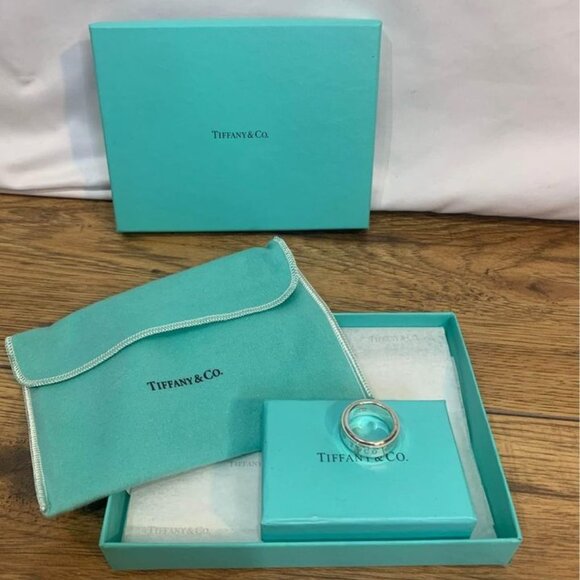 Tiffany & Co. Jewelry - Tiffany & Co sterling silver ring. Size 7. Thick double band. Comes with box and